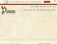 Tablet Screenshot of damianiwinecellars.com